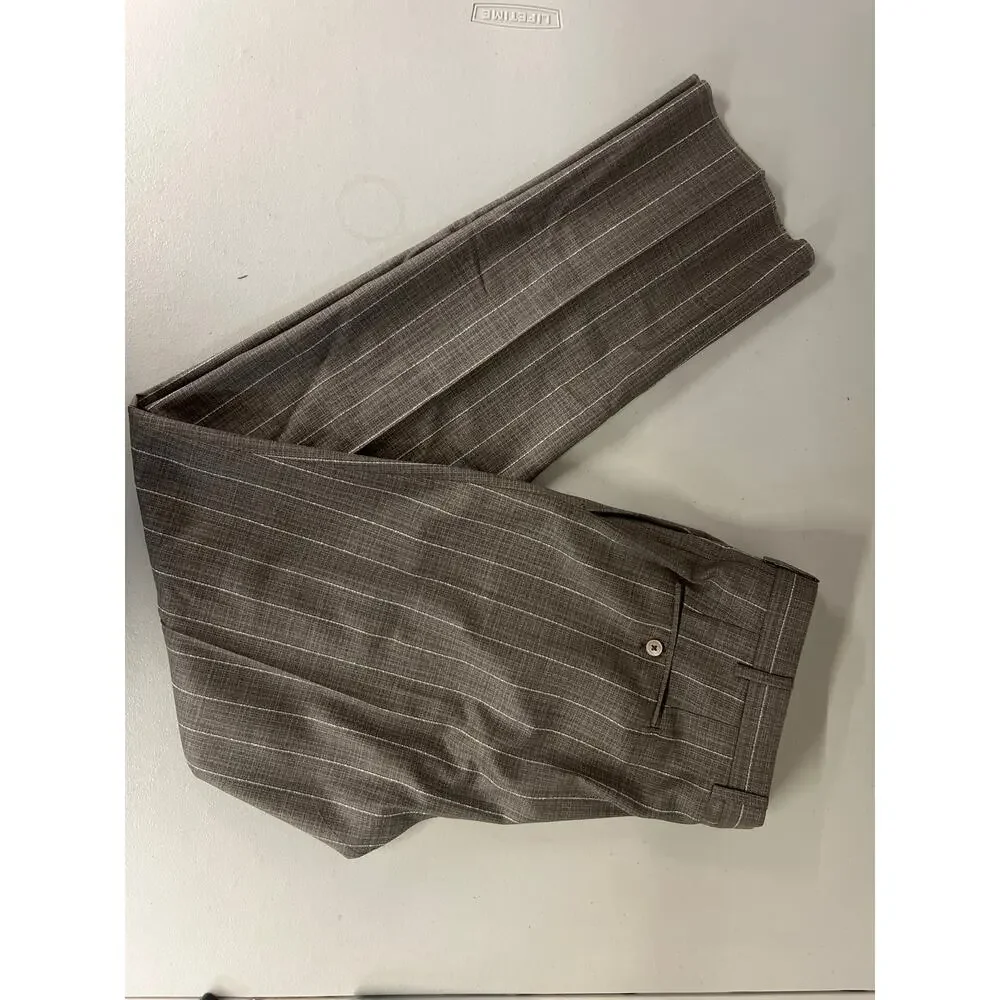 New 2 PC suit Isaia sz44 ,56eu brown $3995 wool made in Italy Sport coat / pants